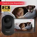 Energizer Smart 1080p Indoor Pan & Tilt Wired Camera, Motion Tracking, Two-Way Conversation, Night Vision, Instant Notifications, Works with Google Home and Alexa, Night Vision, Black