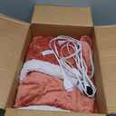 Heated Blanket Electric Blanket Full Size 72''x84'' with 9 Heating Levels, 1-10 Hour Auto Shut Off, Machine Washable, Flannel & Sherpa Soft Warming Blanket for Couch, Bed, Office - Brick Red