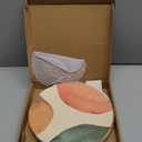 Nook Theory 4 Pack Reusable Bamboo Plates - Non-Toxic Toddler and Kids Plate, Dishwasher Safe, Not Microwavable Dinnerware (Arizona 10")