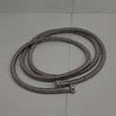 MI MADOL IMPORTS, LLC MADOL Reinforced Aluminum Propane Hose, 3/8" Female Flare, 6.5FT, Silver, 1 Pack