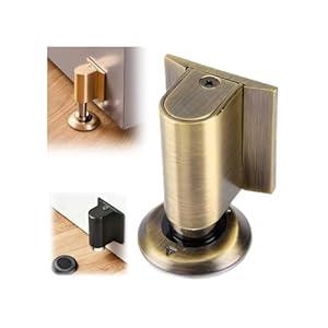 2026 New Door Wedge Stopper, Magnetic Doors Stoppers for Bottom of Door, No Drill Invisible Doorstops for Inside Door, Heavy Duty Magnetic Doors Catch Holder to Keep Doors Open (Gold)