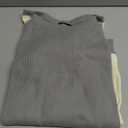 Dokotoo Sweatshirt for Women Oversized Waffle Knit Crewneck Sweatshirts Long Sleeve Side Slits Casual Pullover Tops Size M