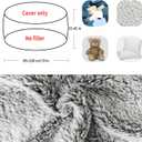 YudouTech (No Filler Bean Bag Chair Cover Without Filler,Big Round Soft Fluffy PV Velvet Washable Bean Bag Lazy Sofa Bed Cover for Adults,Living Room Bedroom Furniture Outside,6ft Black