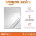 Amazon Basics Clear Thermal Laminating Plastic Paper Laminator Sheets, 9 x 11.5-Inch, 200-Pack, 2.8mil