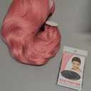 NOSTALGIA Pink Wig With Bangs Long Wavy Wigs for Women 26 Inch Curly Wavy Wig With Bangs skin-friendly synthetic fibersc for Women Girls Daily Party Chrismas Travel