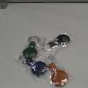 Meliya Keychain for Apple Airtags Holder, Leather Airtags Case Tracker Cover, Airtag Key Ring Compatible with Apple AirTag (Black+Brown+Navy Blue+Green)