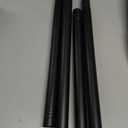 CorkLatta Matte Black Shower Curtain Rod, 1 Inch Diameter Stainless Steel Adjustable Spring Tension Rods 32 to 80", with Holders, Anti-Slip, Curtain Rods No Drilling(1 Pack)