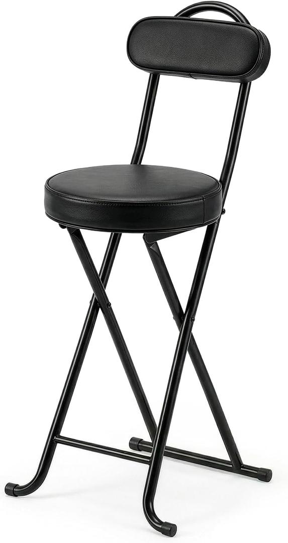 Folding Bar Stool,24" Portable High Counter Foldable Stool Chair, 24"X1PCS