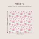 GLLQUEN BABY Muslin Swaddle Blankets 4-Pack Breathable Receiving Blankets (35" x 40") Soft Baby Blankets for Girls and Boys Newborn Essentials Muslin Burp Cloths Swaddle Wrap Baby Gift (Flower)