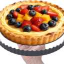 DATANYA Tart Pan 9 Inch Tart Pans Removable Bottom, Non-Stick Quiche Pan Carbon Steel Heavy Duty Pie Pan 9 Inch Tart Pan Loose Bottom, extra high of 1.2 Inches