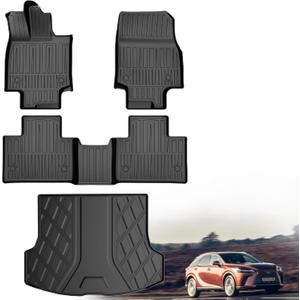 Original 2023-2025 RX Floor Mats and Cargo Liner for Lexus RX350/RX350h/RX500h (NOT Fit RX450h+ PHEV Model) - Custom Fit TPE All Weather Floor Liners and Trunk Mat for Lexus RX 2025 2024 2023