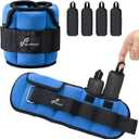Sportneer Upgrade Adjustable Ankle and Wrist Weights for Women and Men 1-7 lbs / 1-10 lbs Set | Comfortable, Secure Fit for Walking, Running, Fitness, Physical Therapy, Home Gym (5 lbs x 2, Blue)