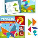 QUOKKA Magnet Game for Kids 3-5 - Tangram Game Kids Ages 4-8 - Travel I Road Trip I Plane I Car Ride - Magnetic Toddler Travel Puzzles