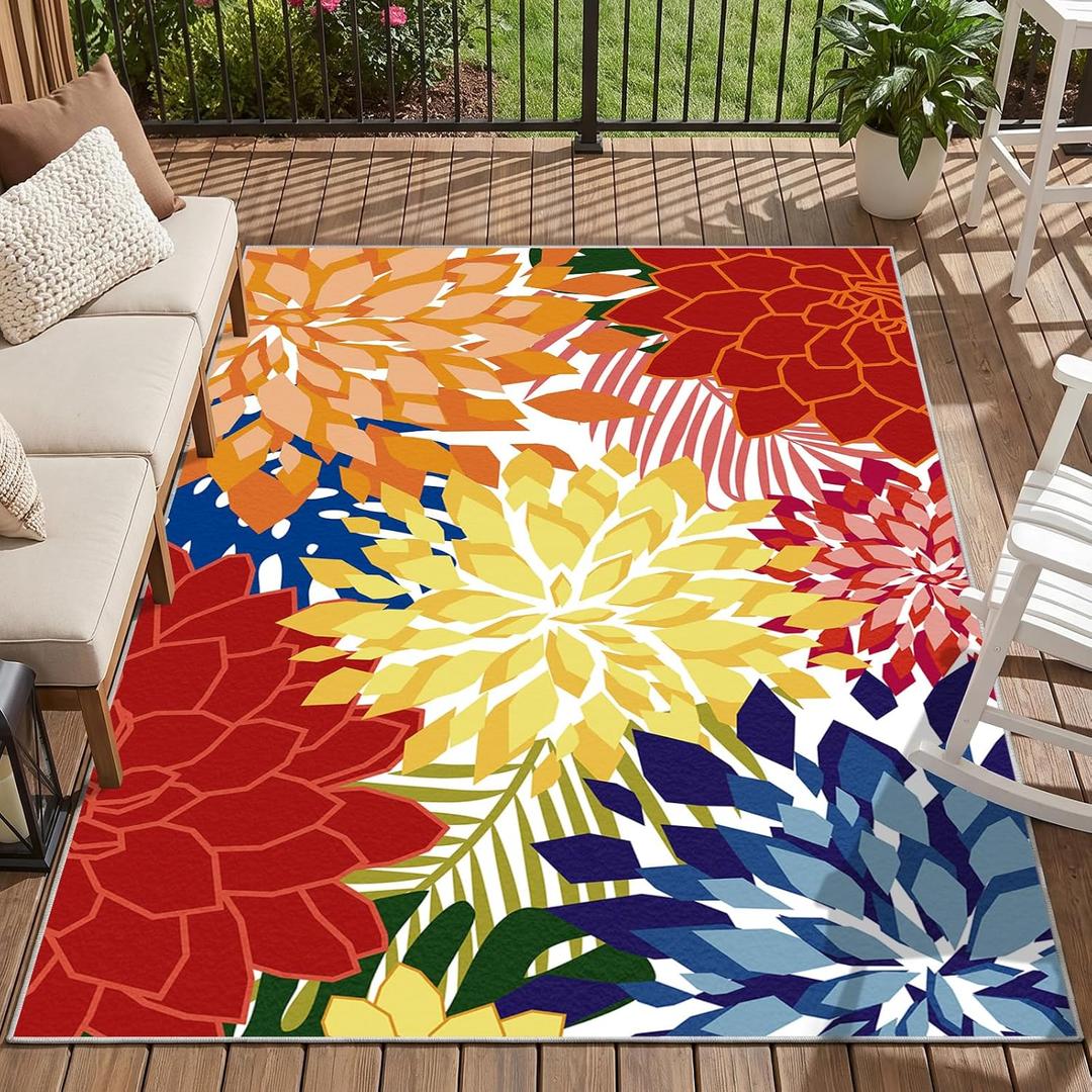 ZonLi 9x12 Outdoor Rug Waterproof, Indoor Outdoor Patio Carpet