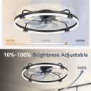 LEDIARY 26" Ceiling Fans with Lights and Remote, Low Profile Led Fan Light