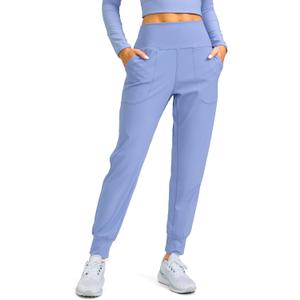 G Gradual Women's Joggers High Waisted Yoga Pants with Pockets Loose Leggings for Women Workout, Athletic, Lounge (Small, Cosmic Blue)
