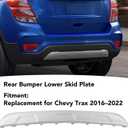 Rear Bumper Lower Skid Plate Valance Panel Trim ABS Rear Bumper Fascia Skid Plate Replacement for Chevy 2016 to 2022 Automotive Exterior (Silver)