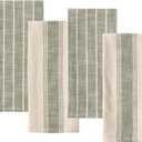 KAF Home Natural Rustic Farmhouse Slubbed Kitchen Towel | 100% Cotton Dish Towel, 18 x 28 Inches | Soft and Absorbent (Olive, Set of 4)