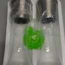 Home EC Premium Stainless Steel Sea Salt and Pepper Grinder Set of 2 - Adjustable Ceramic - Tall Glass Salt and Pepper Shakers - Kitchen Spice Mill W/Funnel & EBook, Clear Glass 