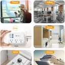 6 USB(3 USB C) Power Strip- Travel Power Strip with 6 USB Desktop Charging Station 24W/4.8A and 3 Outlets, 5Ft Flat Plug Braided Extension Cord, Non Surge Protector for Cruise Ship Travel Office Dorm