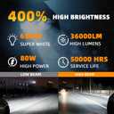 Lights Fit For Dodge Ram 2013-2015 with projector, 9005 High Beam 9012 Low Beam 9145 Fog Light Bulbs, High Power 6500K White Light,Plug & Play, Pack of 6