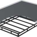 Box Spring for Queen Bed 4 Inch - Heavy Duty Box Spring Mattress Foundation Metal Bed Base with Fabric Cover, Noise Free Easy Assembly Non Slip 3000lbs Max