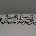 Wallniture Piccola Under Cabinet Wine Rack & Glasses Holder, Kitchen Organization with 6 Bottle Organizer Metal Black