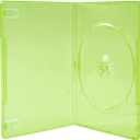 Maxtek 14mm Transparent Green Standard Single Capacity DVD Case with Outter Clear Sleeve Compatible for Xbox Game Discs, 10 Pieces Pack