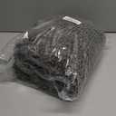 Turquoize Plush Chenille Bath Rug, Gray, Large (47 x 17"), Non-Slip, Washable, Water Absorbent & Soft, For Bathroom Floor