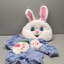 Morph Easter Bunny Costume Adult Rabbit Mascot Dungarees Suit for Easter Costumes Celebrations and Events (X-Large)