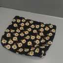 SOIDRAM 2 Pieces Flower Makeup Bag Large Cosmetic Bag Capacity Canvas Mix Travel Toiletry Bag Organizer Cute Makeup Brushes Aesthetic Accessories Storage Bag for Women, Flower Mix Black