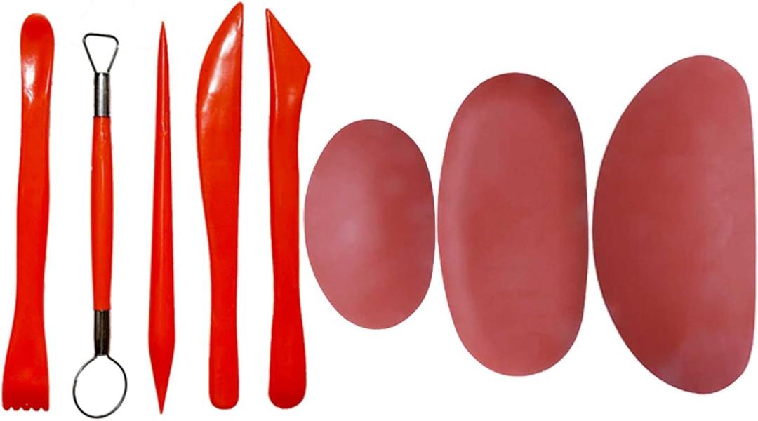 3 x Langqun Clay Tools for Kids, Pottery Ribs for Clay & Pottery Tools, for Sculpting, Modeling, Carving, Shaping,Ceramic Tools Supplies
