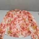 Verdusa Women's Dressy Casual Floral Print 70s Outfits Puff Sleeve Crew Neck Blouse Size S