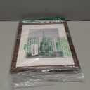 upsimples 8.5x11 Picture Frame, Display Pictures 6x8 with Mat or 8.5x11 Without Mat, Wall Hanging Photo Frame, Brown, 1 Pack