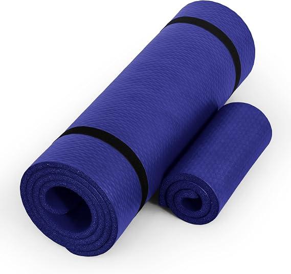 CAP Barbell 1/2-Inch High Density Exercise Yoga Mat with Strap | Multiple Options
