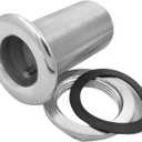 Stainless Steel 316 Durable Combo Stainless Steel Thru-Hull Fitting w/Nut with Custom Gasket Boat Plumbing Fittings for Boats, Yachts, Marine