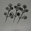 ICBOX 20PCS Glitter Artificial Curly Berry Stems Ornaments Fake Christmas Candy Picks Decorative Glitter Sticks Branches Combo Set for Xmas Tree Wreath Crafts Vase Filler Home Decor (Black)