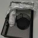 ROSYLINE 360rotation under desk drawer, Drawer Under Desk Storage Organizer, Rotary Desk Storage Organizer with Cup Holder, Clamp Drawer Basket, sturdy and durable (black)