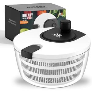 Large Salad Spinner  BPA-Free Vegetable & Fruit Dryer, Lettuce Spinner with Bowl and Colander
