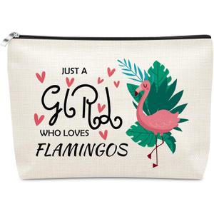 6 x Sazuwu Flamingos Themed Gifts for Girls Cosmetic Bag Pink Flamingo Print Makeup Pouch for Women Girls Cute Travel Toiletry Bag Makeup Organizer for Cosmetics Accessories