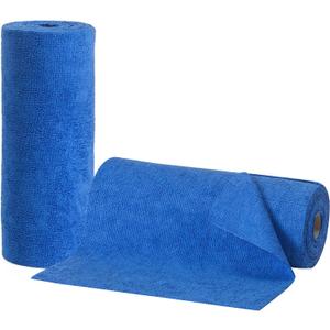 Beda Home Tear-Off Cleaning Cloth Rolls, 40 Sheets - 11.8" x 11.8", Reusable and Washable Kitchen Towels, Highly Absorbent and Fast-Drying Microfiber Cleaning Rags, Navy Blue