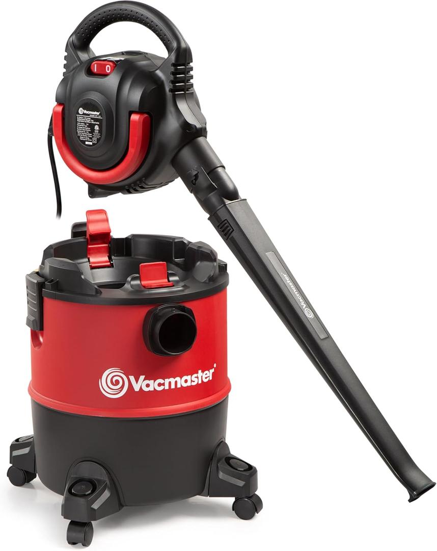 Vacmaster VBVB611PF 1101 6 Gal 5 Peak HP Wet/Dry Vac w. Detachable Blower