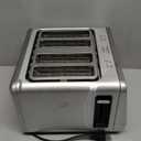 Smart Toaster 4 Slice Wide Slot Dual Digital TouchScreen & Independent Control for Family | 1800W Stainless Steel for 6 Bread Types & Toast Settings | Defrost Reheat & Single-Slice Modes