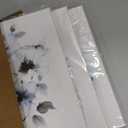 HOMEOART Floral Canvas Wall Art Watercolor Flower Prints for Living Room Bedroom Decor, Framed Artwork Ready to Hang Bathroom Wall Decor,12x16inchx3Pieces (Blue)