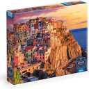 Buffalo Games - Sapphire Select - Cinque Terre Sunset - 1000 Piece Jigsaw Puzzle Challenging & Fun Blue Core Puzzle Board Giftable Display Box - Full Size Poster Included