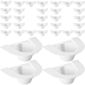 TrelaCo 100 Pcs Urine Hats for Toilets Stool Sample Collection Kit Urine Collection Hat Collector Specimen Cups Pee Sample Cup Containers for Women and The Elderly, 27oz/ 800cc