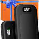 Hotdot Hand Warmers Rechargeable 2 Pack, 3 Heat Levels (104121F), Real-Time Temp & Battery Display, Electric Hand Warmers, Fast Heating, Fits in Gloves/Pocket, Gifts for Women & Men