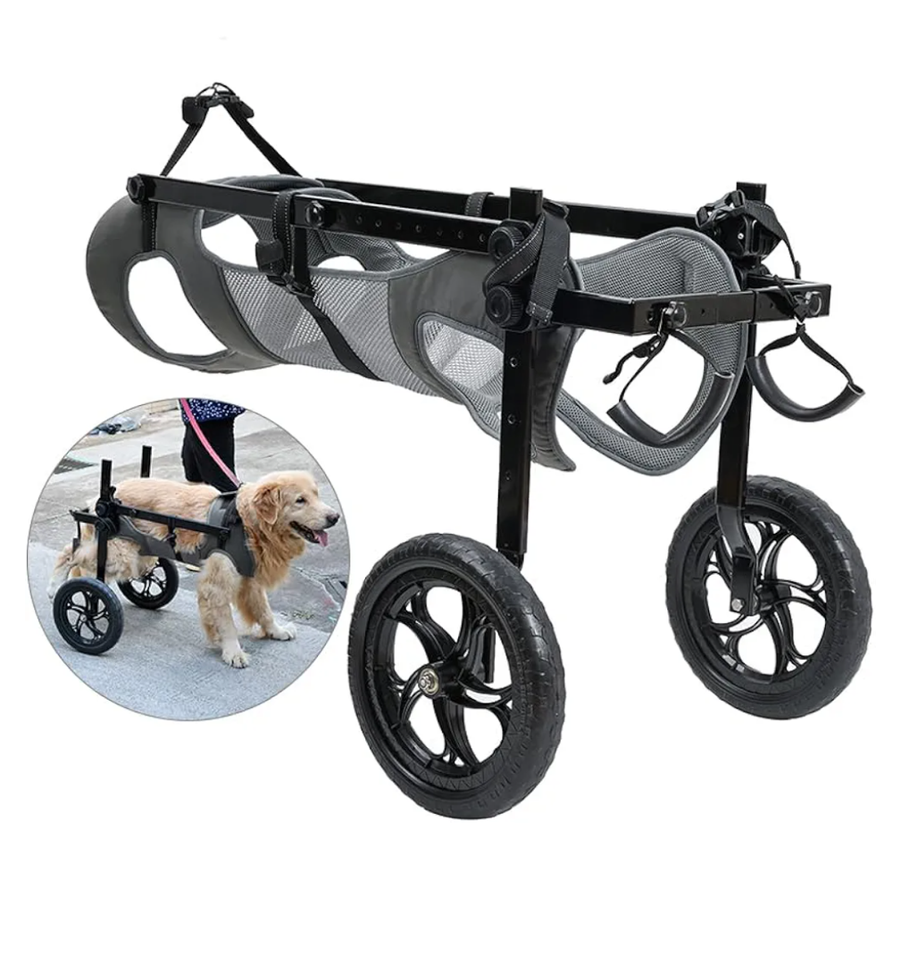 Dog Wheelchair for Back Legs, Light Weight Dog&Cat&Pets Wheelchair Cart with Disabled Hind Legs Walking, Adjustable Doggy Wheelchair Cart with Wheels for Back Legs, XXL