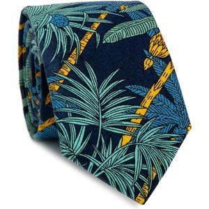 Men's Floral Print Cotton Necktie 2.56" Skinny Tie Suitable for Various Occasions (01)