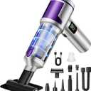 Handheld Car Vacuum Portable Cordless, Hand held Vacuum Cleaner & 22000 Pa High-Power Suction Air Duster for Car Cleaning, Home, Office, Pet Hair | Multi-Nozzle, Washable Filter, LED Light